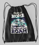 Always at home; 100% Cotton sheeting Dyed-to match draw cord closure