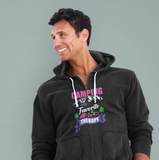 Camping favorite therapy; Full-zip hoodie sweatshirt