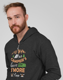 Campers have S'More fun; Full-zip hoodie sweatshirt