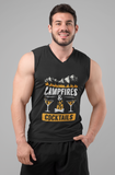 Campfires & Cocktails; 100% cotton Seamless double-needle ⅞” neck Double -needle armholes and hem