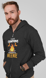 Burned my weenie; Full-zip hoodie sweatshirt