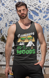 Campers do it in woods; Soft 100% cotton tank top. Removable tag for comfort