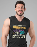 Done Nursing. Go Camping; 100% cotton Seamless double-needle ⅞” neck Double -needle armholes and hem