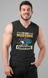 Done Nursing. Go Camping; 100% cotton Seamless double-needle ⅞” neck Double -needle armholes and hem