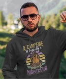 Campfire rednect night club; Pull-over hoodie sweatshirt