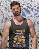 Campfire rednect night club; 100% cotton tank top. Removable tag for comfort
