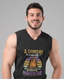 Campfire rednect night club; 100% cotton Seamless double-needle ⅞” neck Double -needle armholes and hem